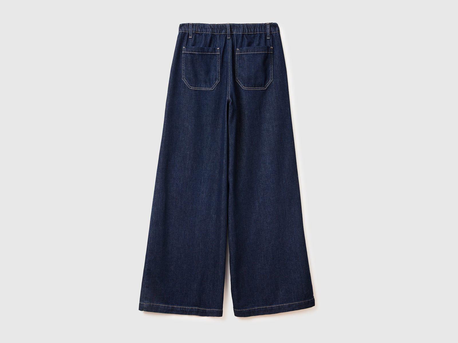 Jeans ampi con tasche da donna blu 2 | Benetton Outlet