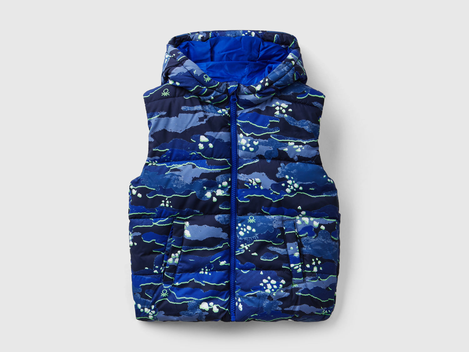 Gilet imbottito camouflage da bimbo multi-color | Benetton Outlet