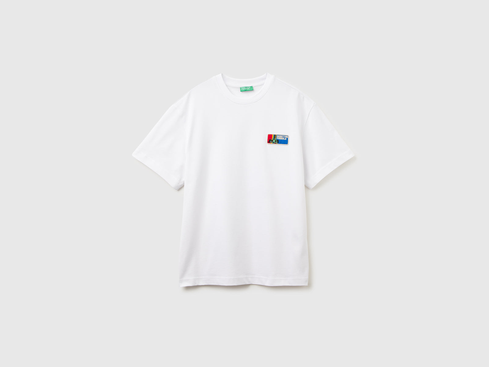 T-shirt Benetton Formula con stampa dietro da uomo bianco | Benetton Outlet
