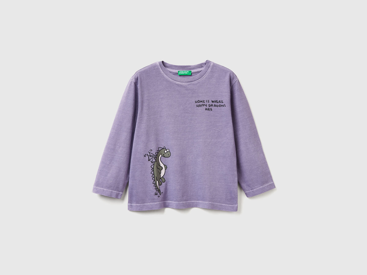 T-shirt manica lunga con stampa