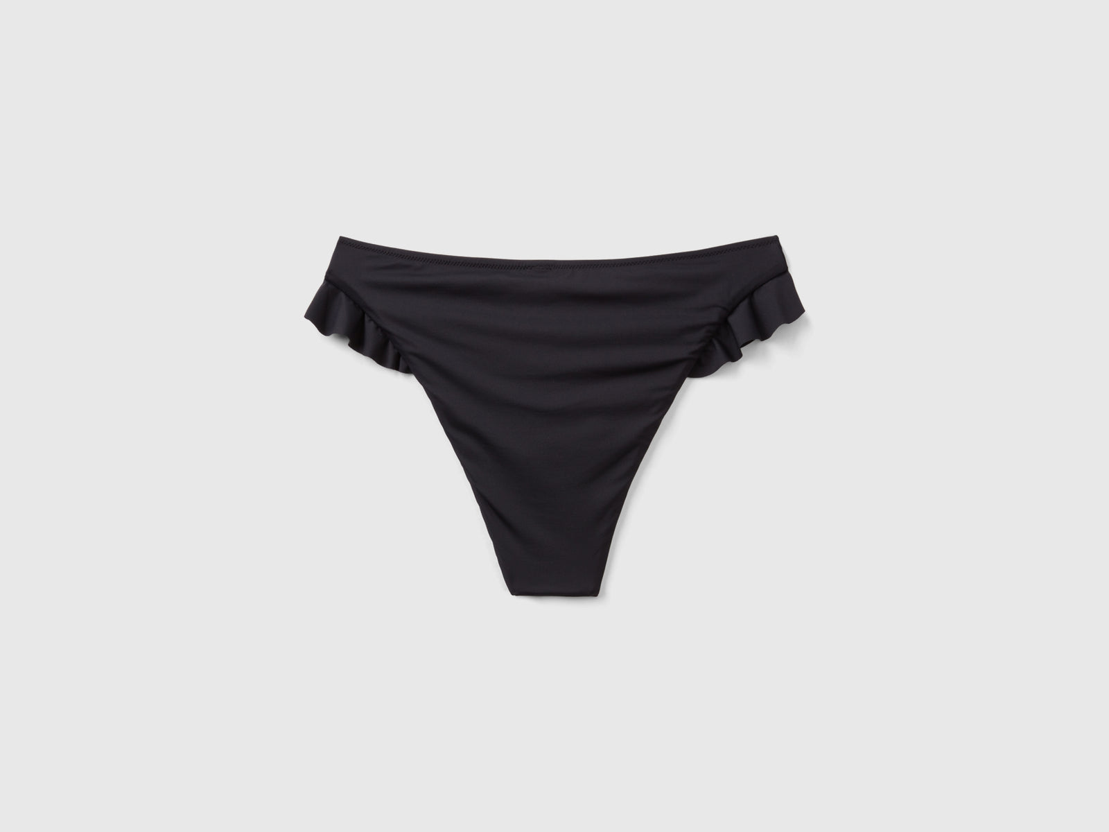 Slip costume con balze in ECONYL® da donna nero 2 | Benetton Outlet