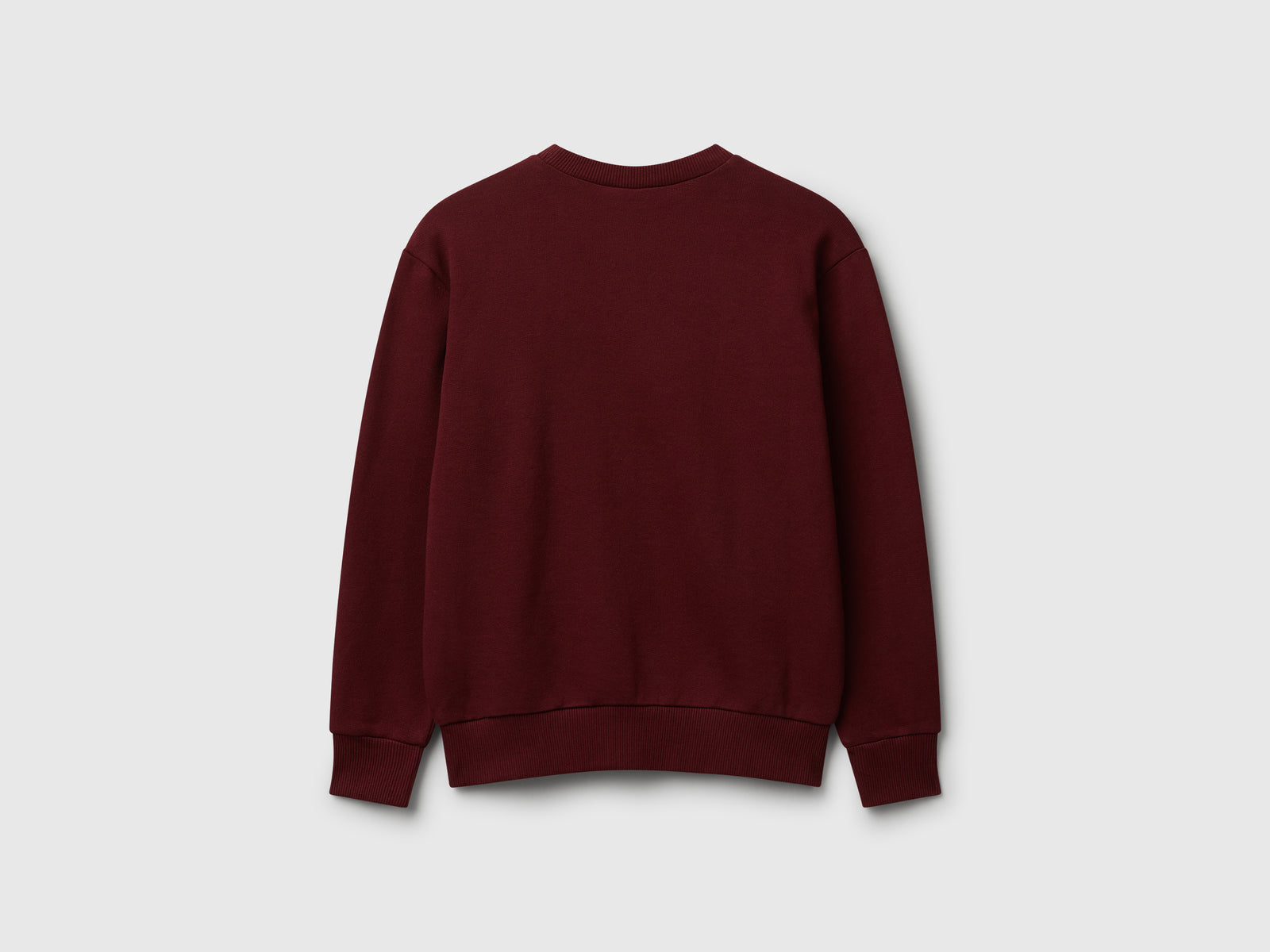 Felpa con logo in cotone da bambino bordeaux 2 | Benetton Outlet