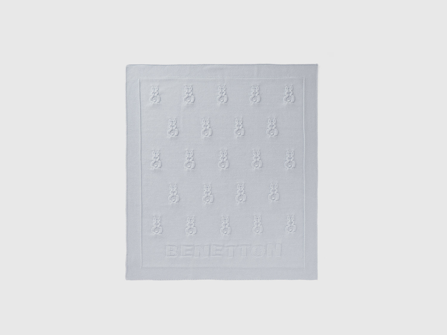 Copertina baby in maglia da neonato celeste | Benetton Outlet