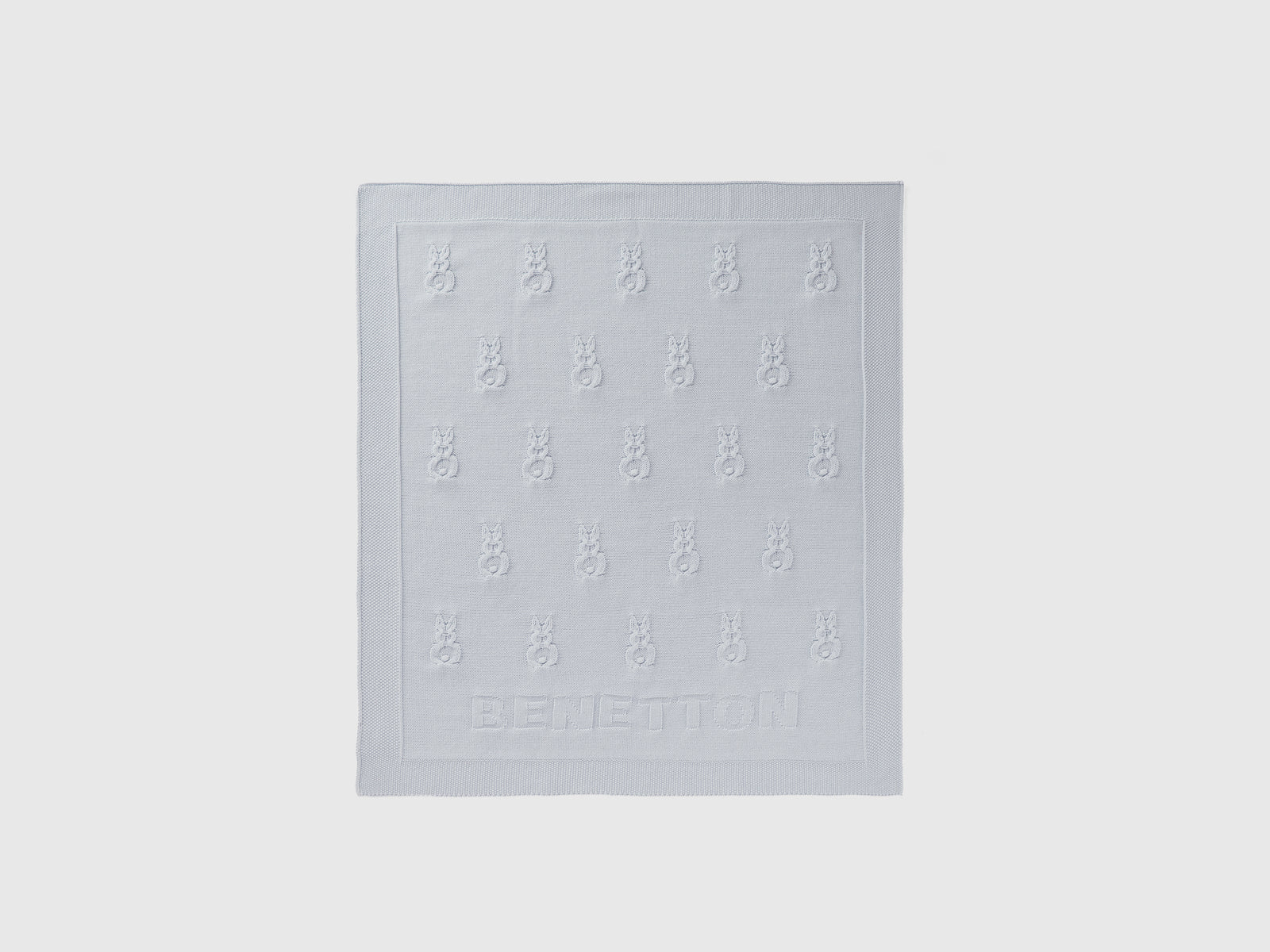 Copertina baby in maglia da neonato celeste | Benetton Outlet