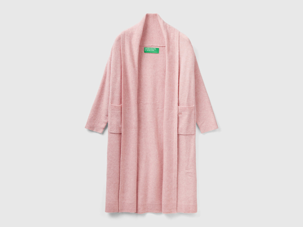 Cardigan lungo in filato riciclato