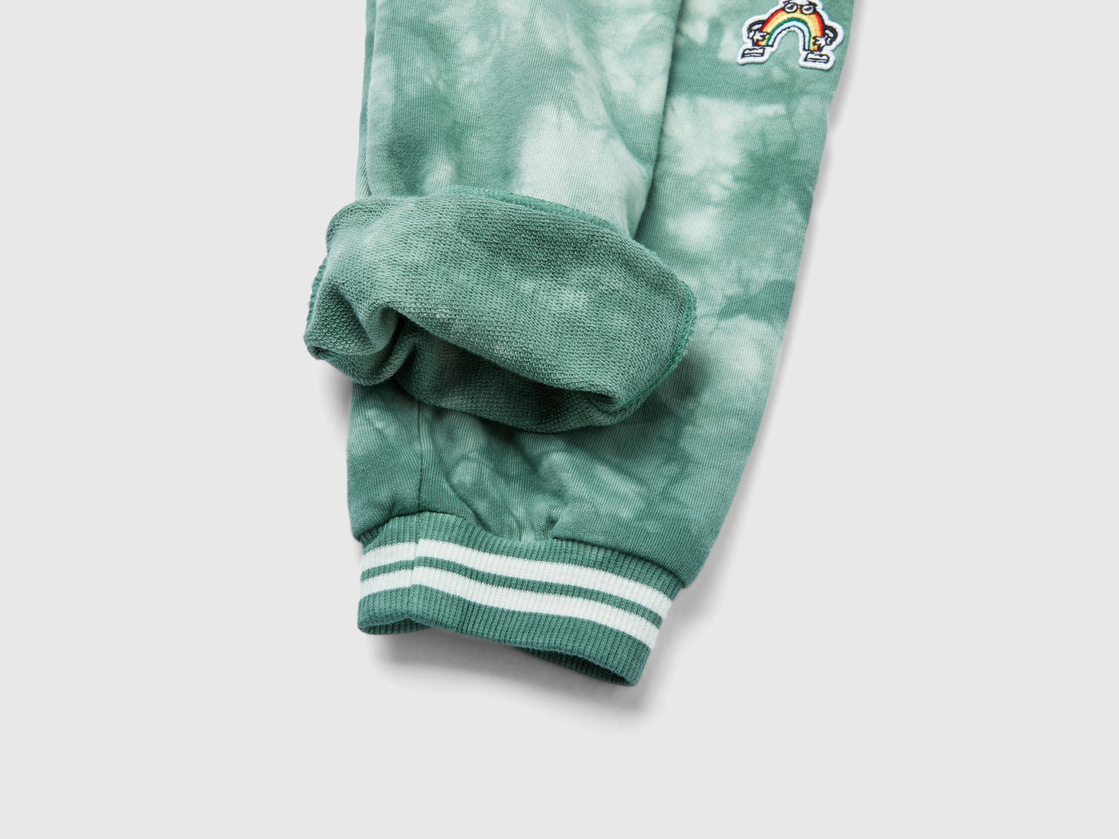 Pantaloni tye-dye in felpa da bimbo verde 2 | Benetton Outlet