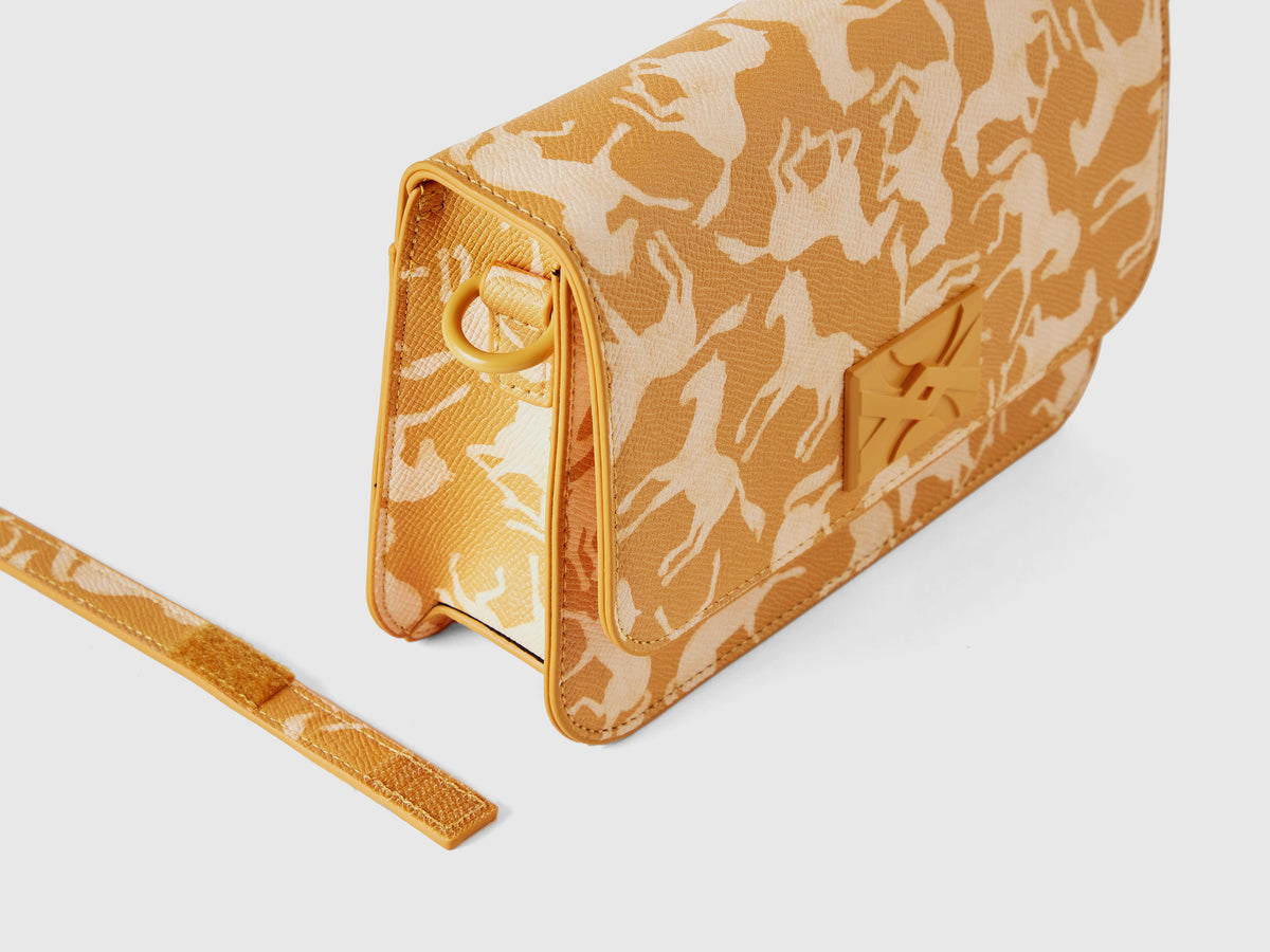 Be Bag giallo con stampa cavalli