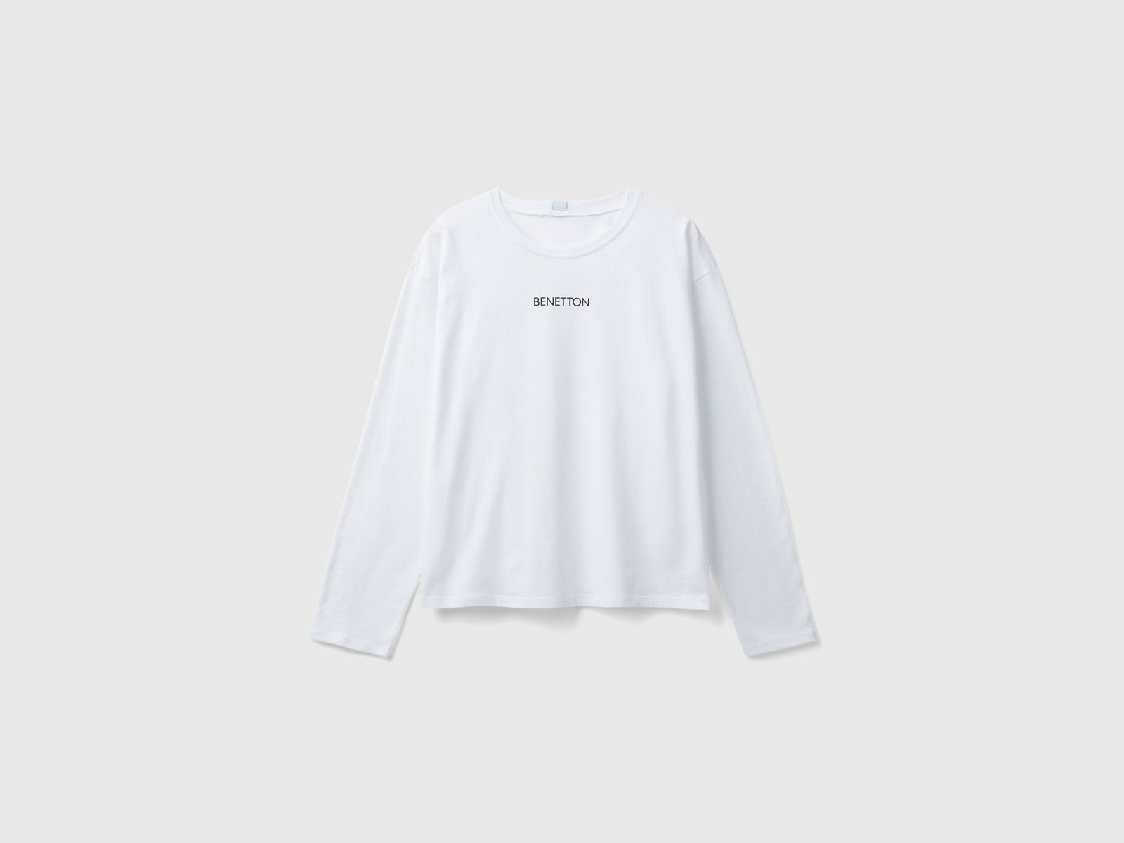 Maglietta con stampa logo da donna bianco | Benetton Outlet