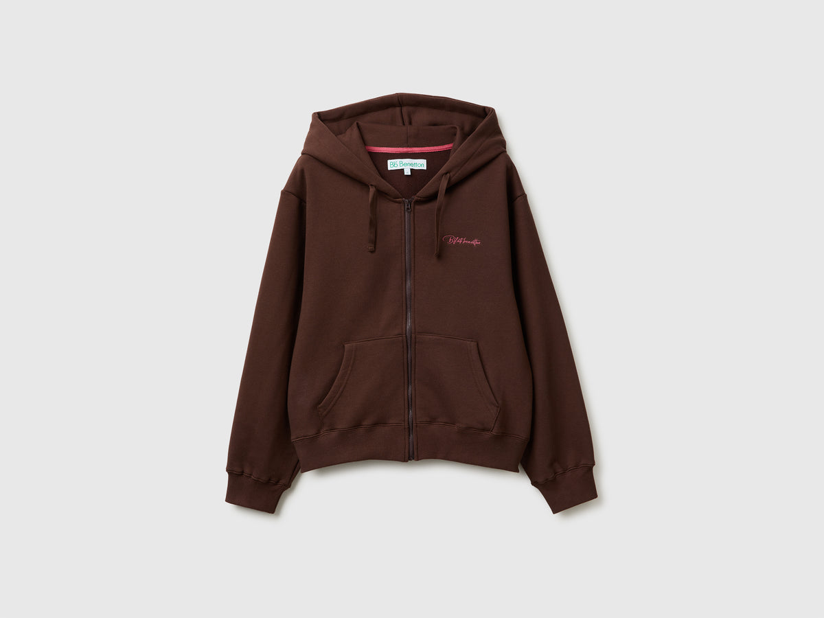 Felpa con cappuccio e zip