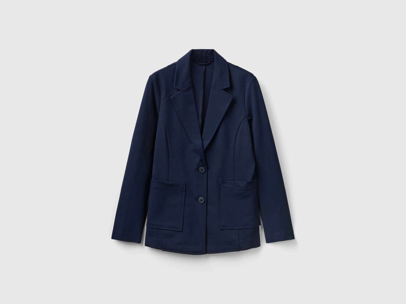 Blazer in misto viscosa stretch da donna blu scuro | Benetton Outlet