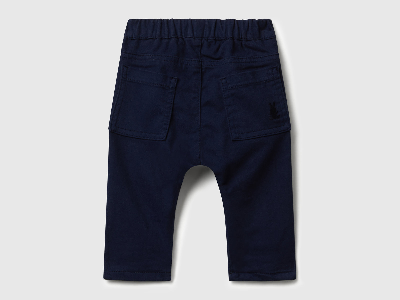 Pantaloni in misto cotone stretch da neonato blu scuro 2 | Benetton Outlet