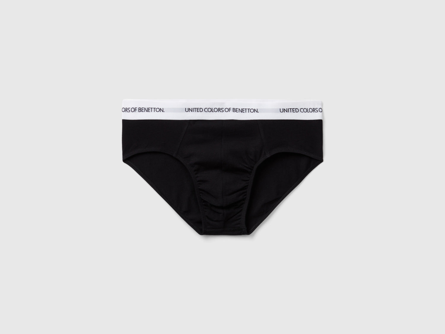 Slip in cotone biologico elasticizzato da uomo nero | Benetton Outlet