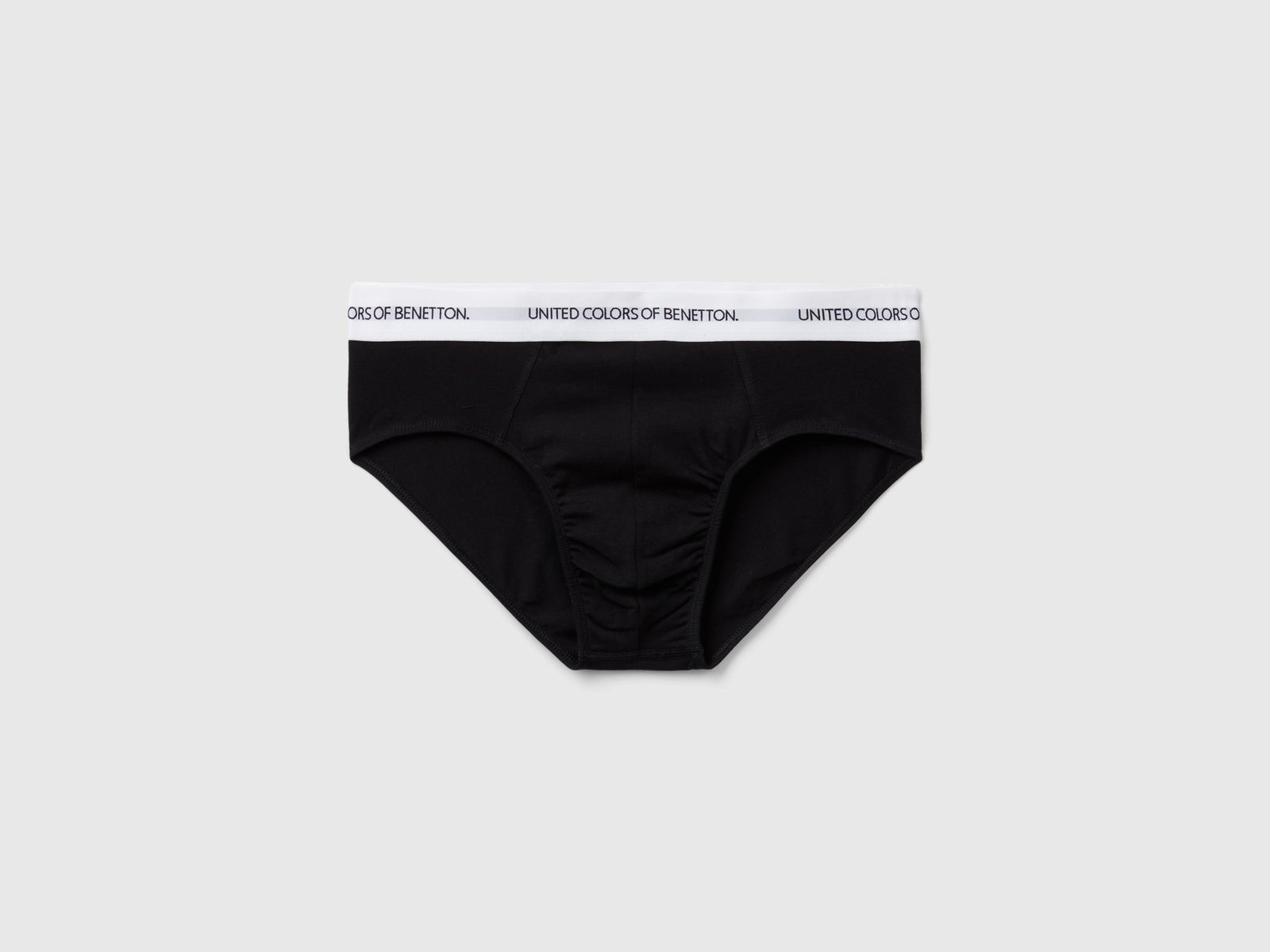 Slip in cotone biologico elasticizzato da uomo nero | Benetton Outlet