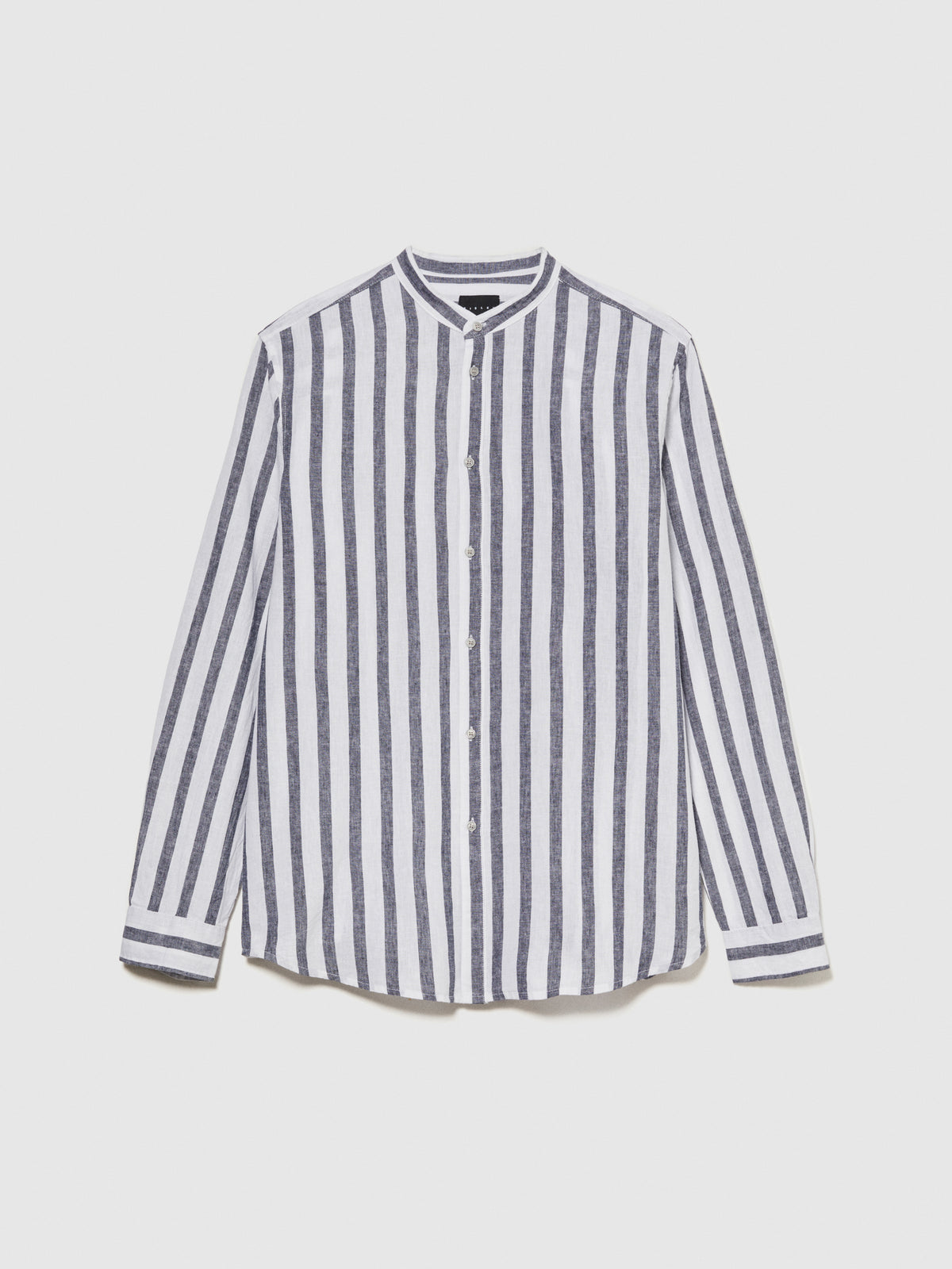 Camicia alla coreana in misto lino