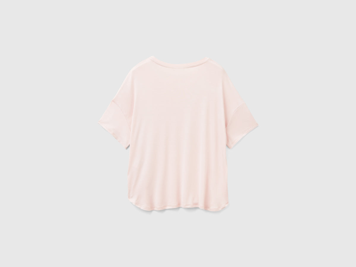T-shirt in viscosa stretch