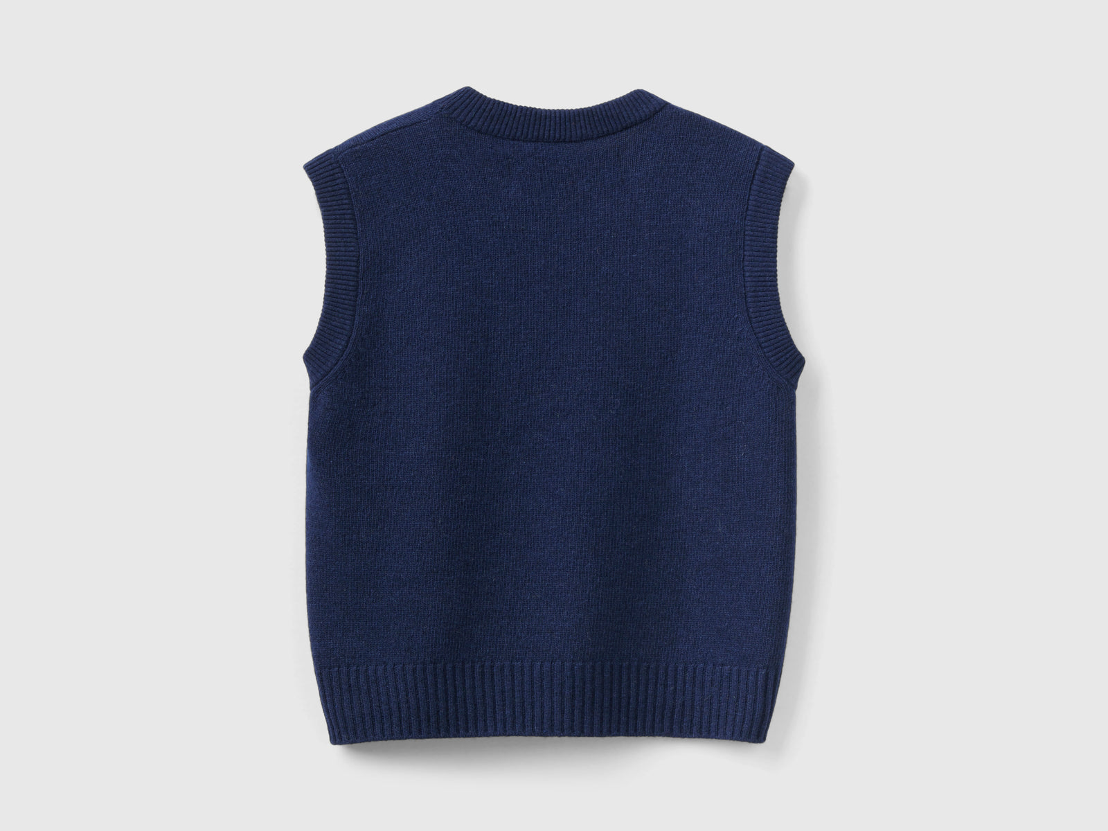Gilet con intarsio floreale da donna blu scuro 2 | Benetton Outlet