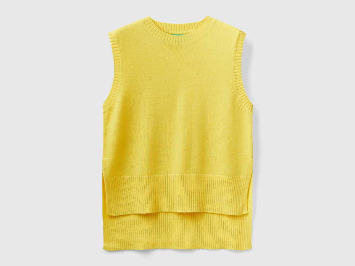 Gilet in maglia con spacchi