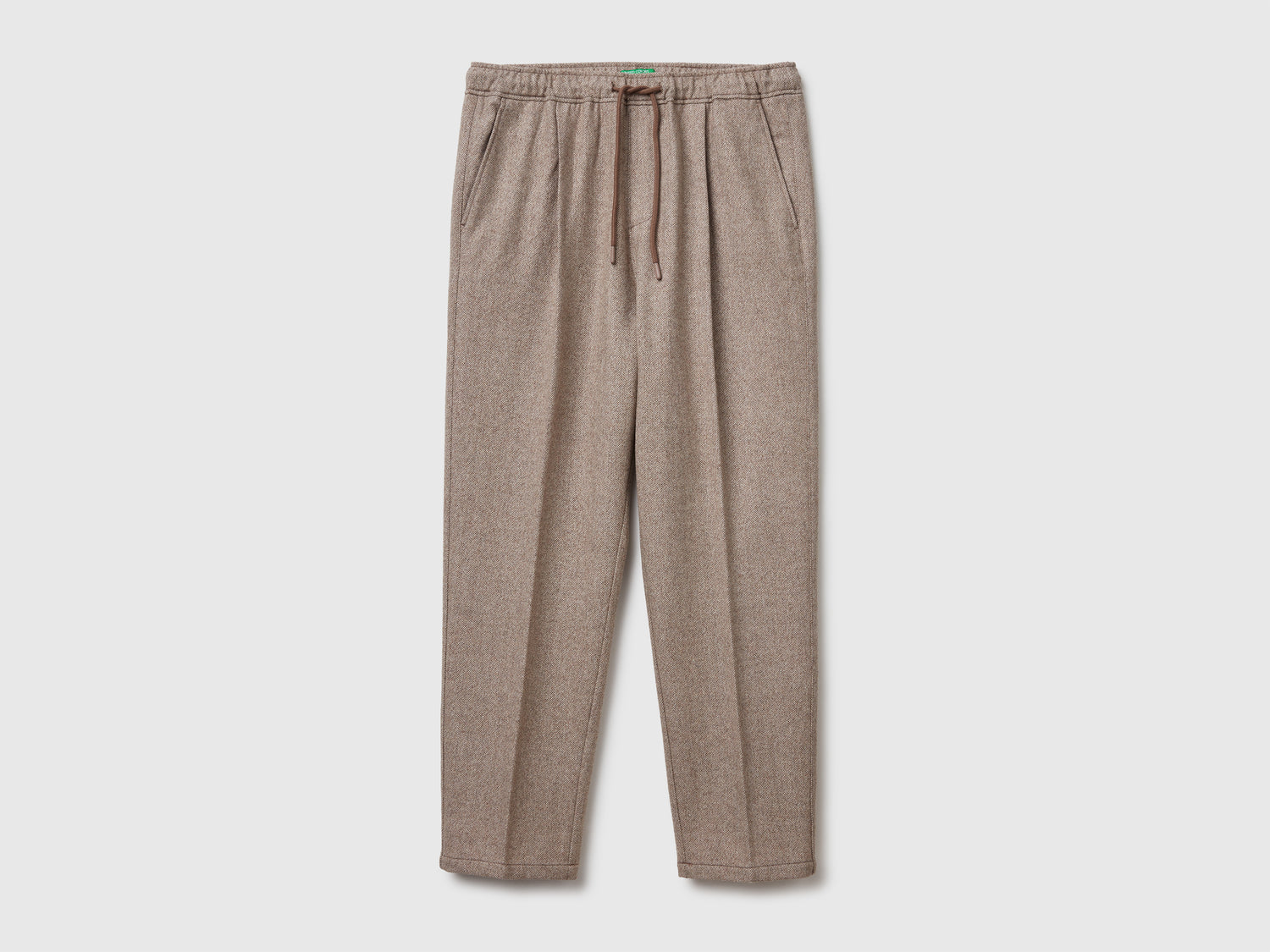Joggers in flanella da uomo marrone | Benetton Outlet