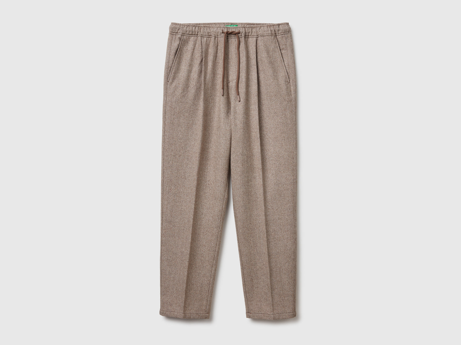 Joggers in flanella da uomo marrone | Benetton Outlet