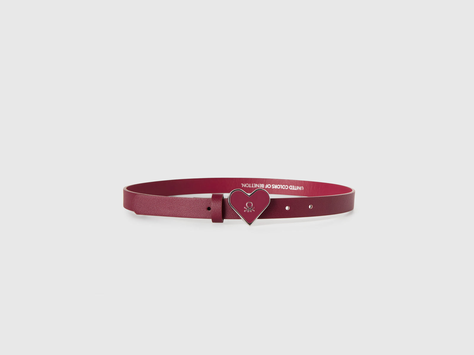 Cintura con fibbia cuore da bambina bordeaux 3 | Benetton Outlet