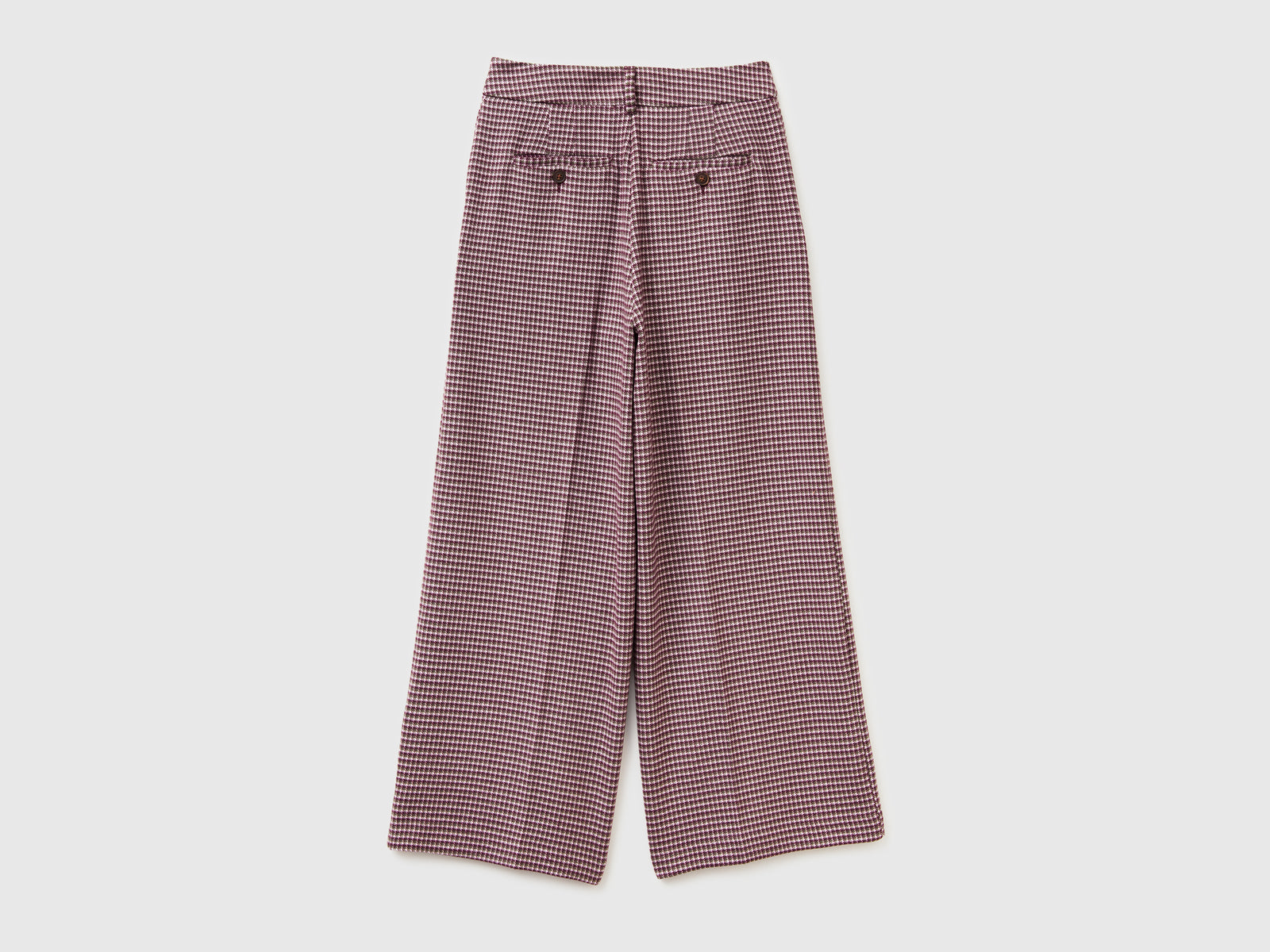 Pantaloni ampi pied de poule da donna rosa 2 | Benetton Outlet