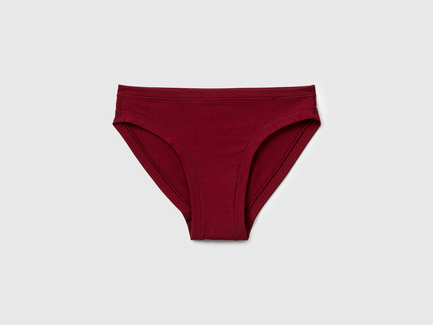 Slip vita bassa in cotone super stretch da donna bordeaux | Benetton Outlet