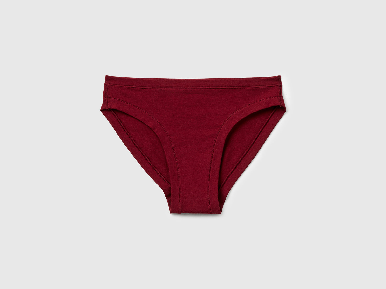 Slip vita bassa in cotone super stretch da donna bordeaux | Benetton Outlet