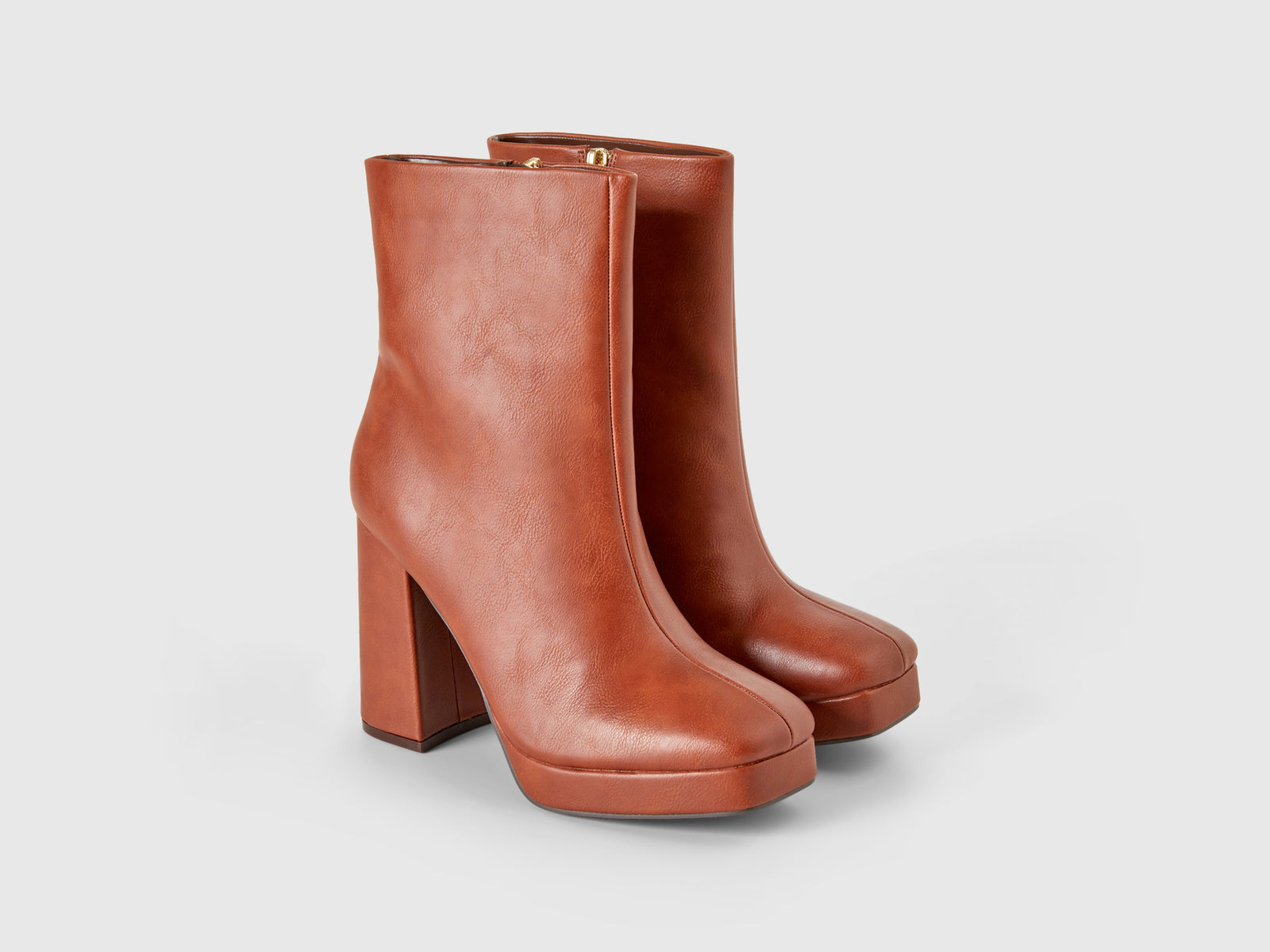 Tronchetti con tacco e plateau da donna marrone 3 | Benetton Outlet