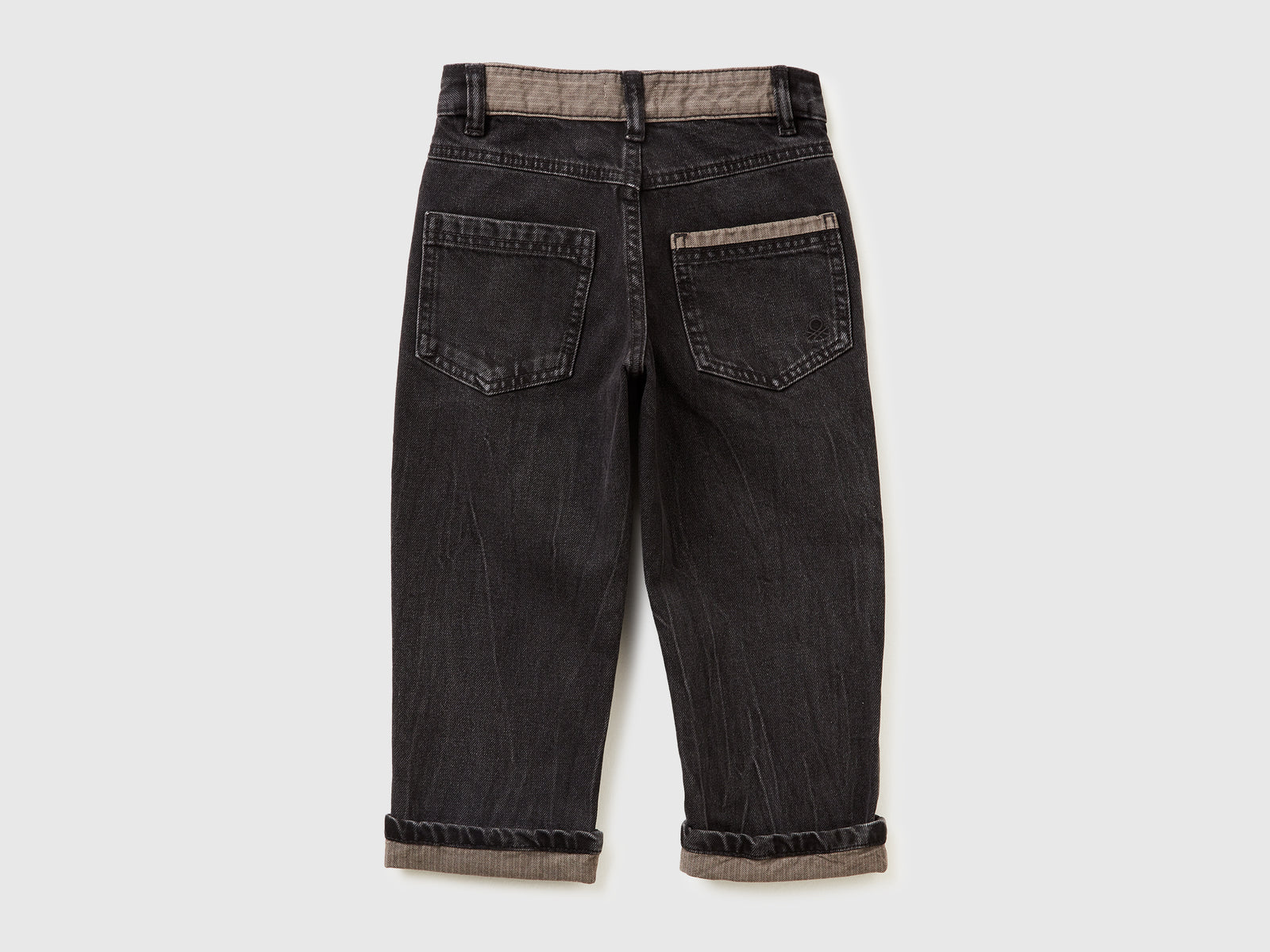 Jeans straight fit da bimbo nero 2 | Benetton Outlet