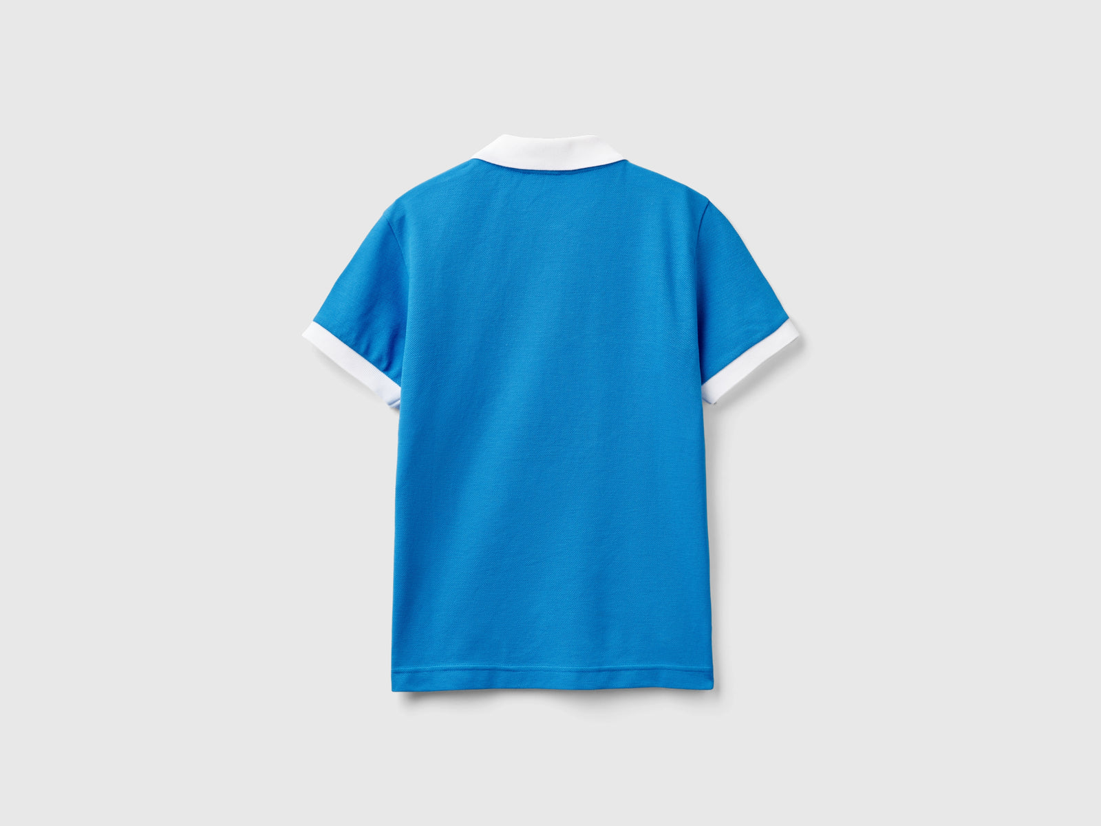 Polo color block in cotone bio da bambino blu 2 | Benetton Outlet
