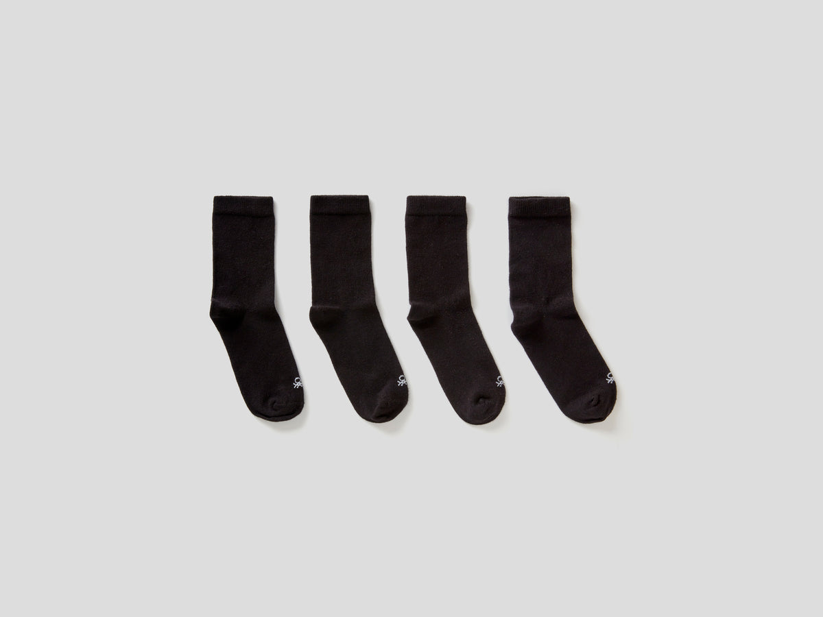 Quattro paia di calze in cotone  stretch