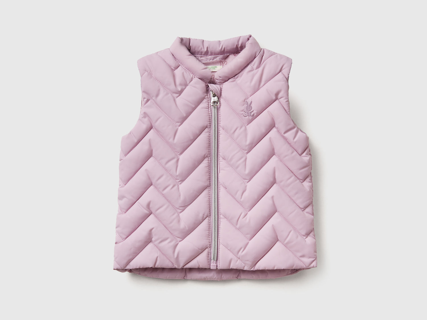 Gilet imbottito in tessuto tecnico da neonato lavanda | Benetton Outlet