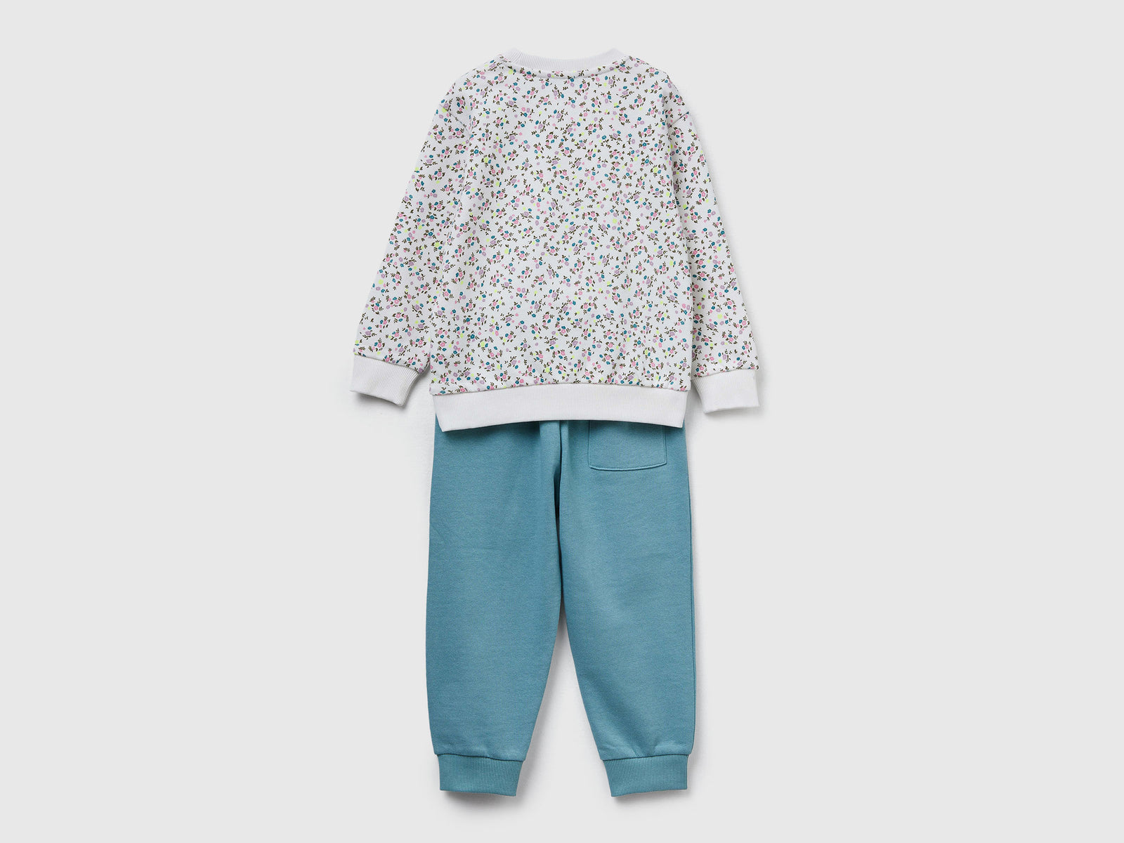 Completo con stampa floreale da bimbo bianco panna 2 | Benetton Outlet