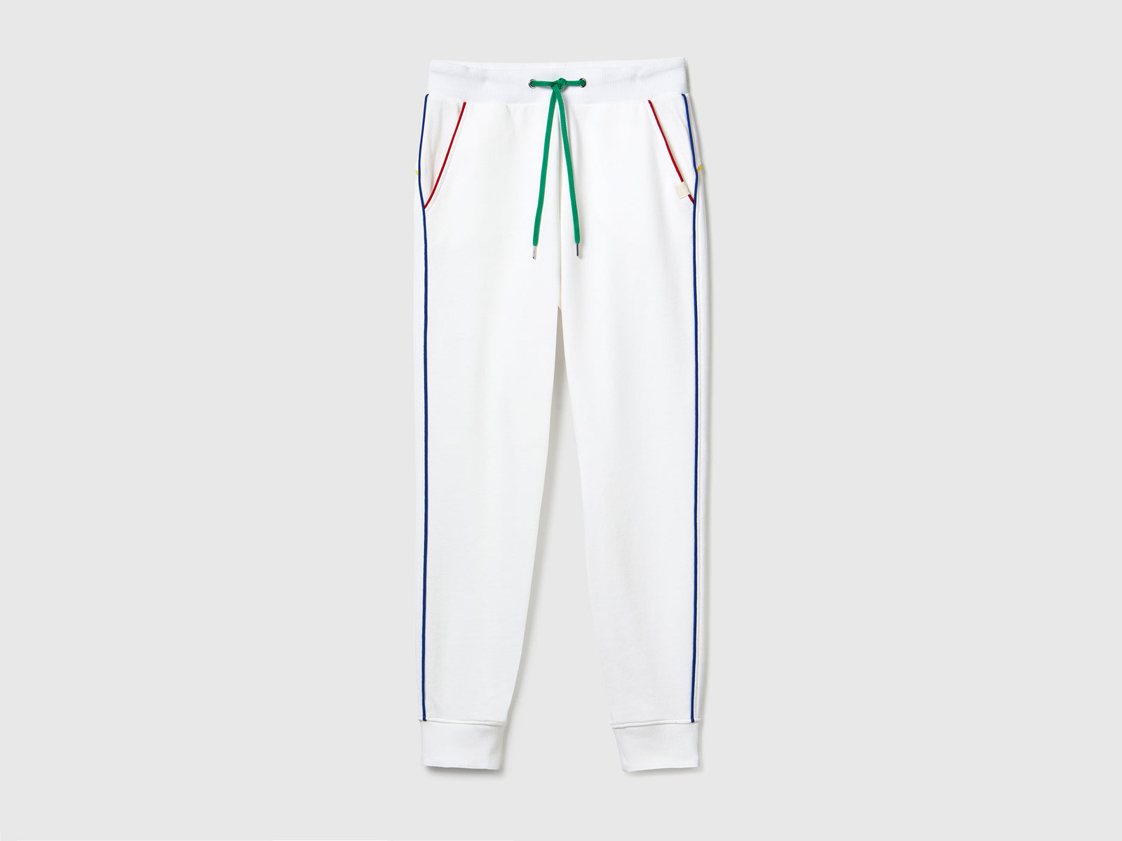 Pantaloni in felpa con coulisse da donna bianco | Benetton Outlet