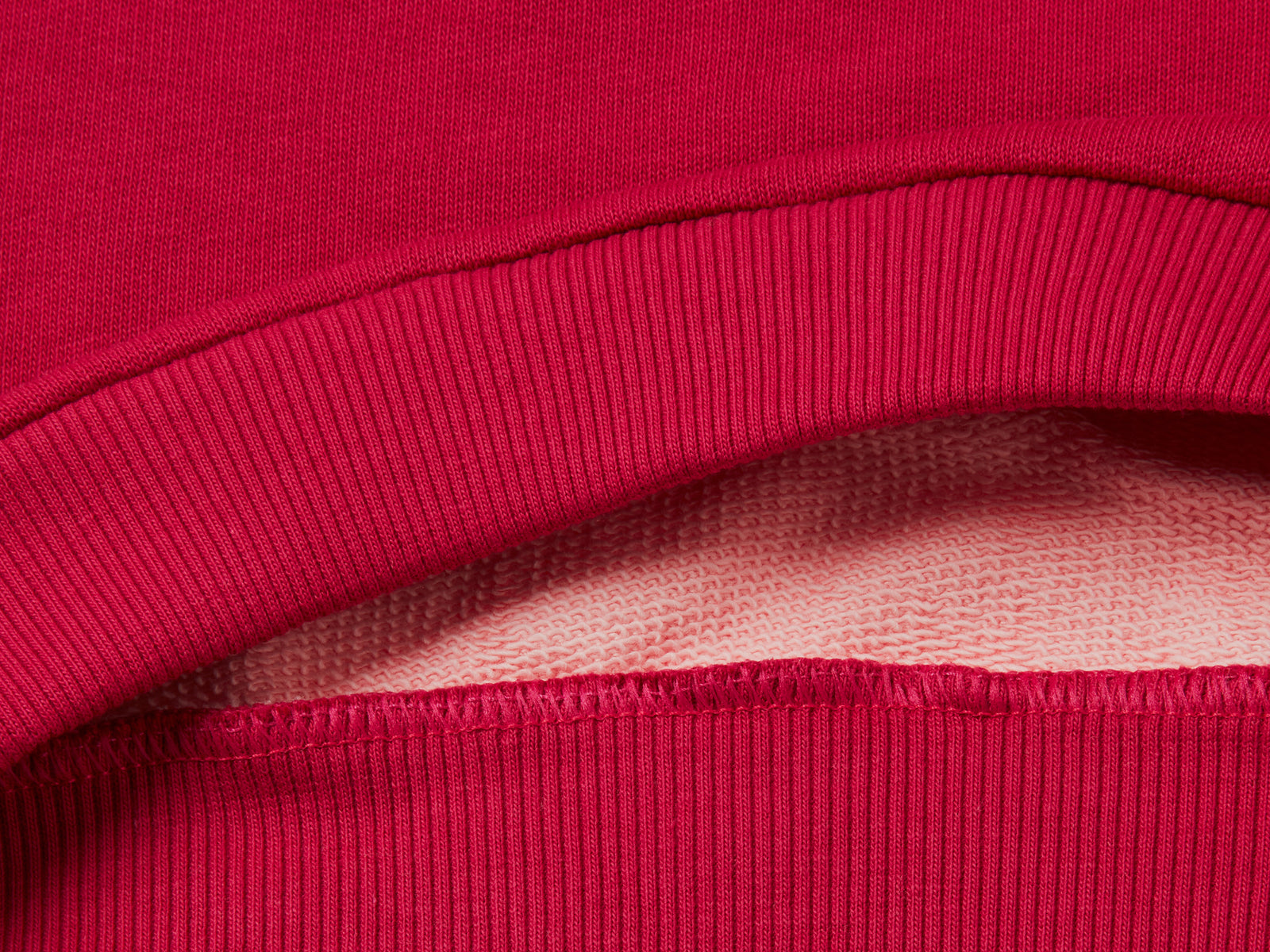 Felpa bicolor in cotone bio con stampa glitter da bimba ciclamino 2 | Benetton Outlet