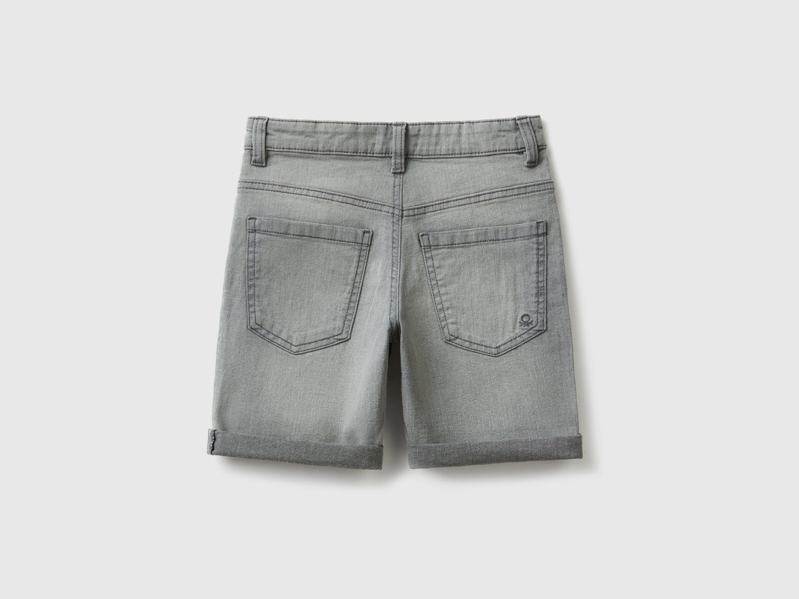 Bermuda slim fit in denim da bambino grigio 2 | Benetton Outlet