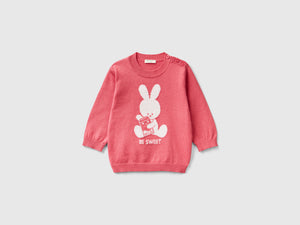 Maglia in caldo cotone con intarsio