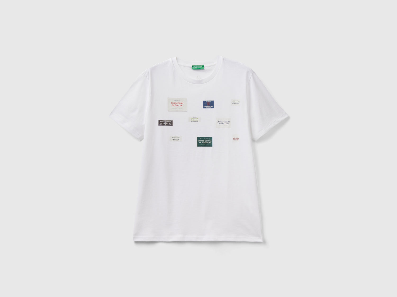 T-shirt regular fit con stampa da uomo bianco | Benetton Outlet