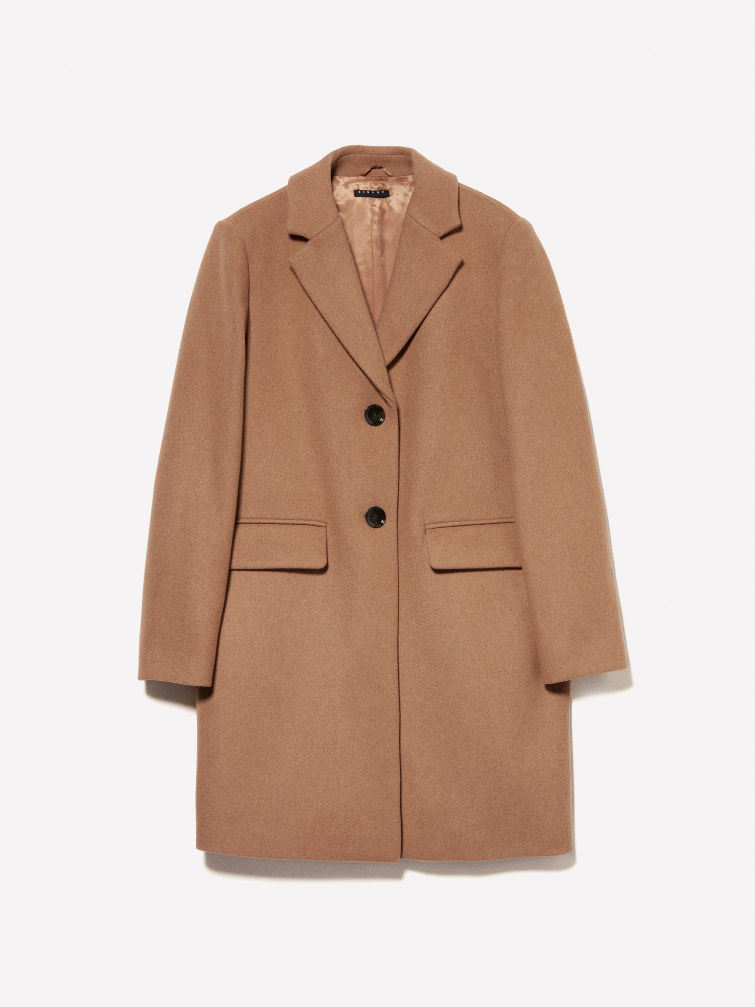 Cappotto monopetto da donna cammello | Sisley Outlet