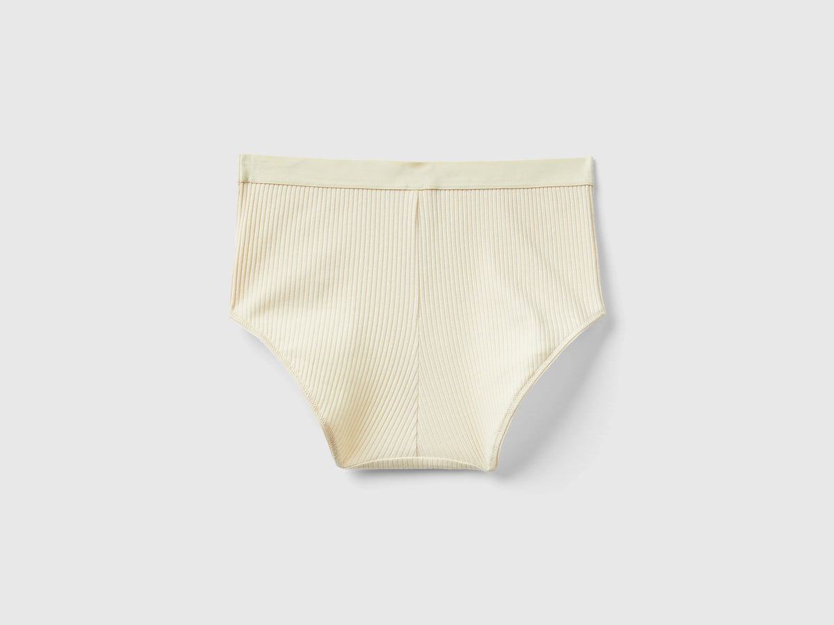 Slip fianco alto a costine