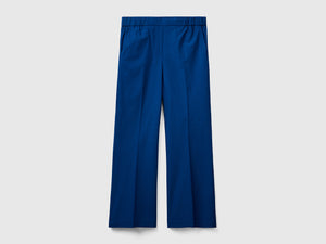 Pantaloni lunghi in puro cotone con gamba morbida