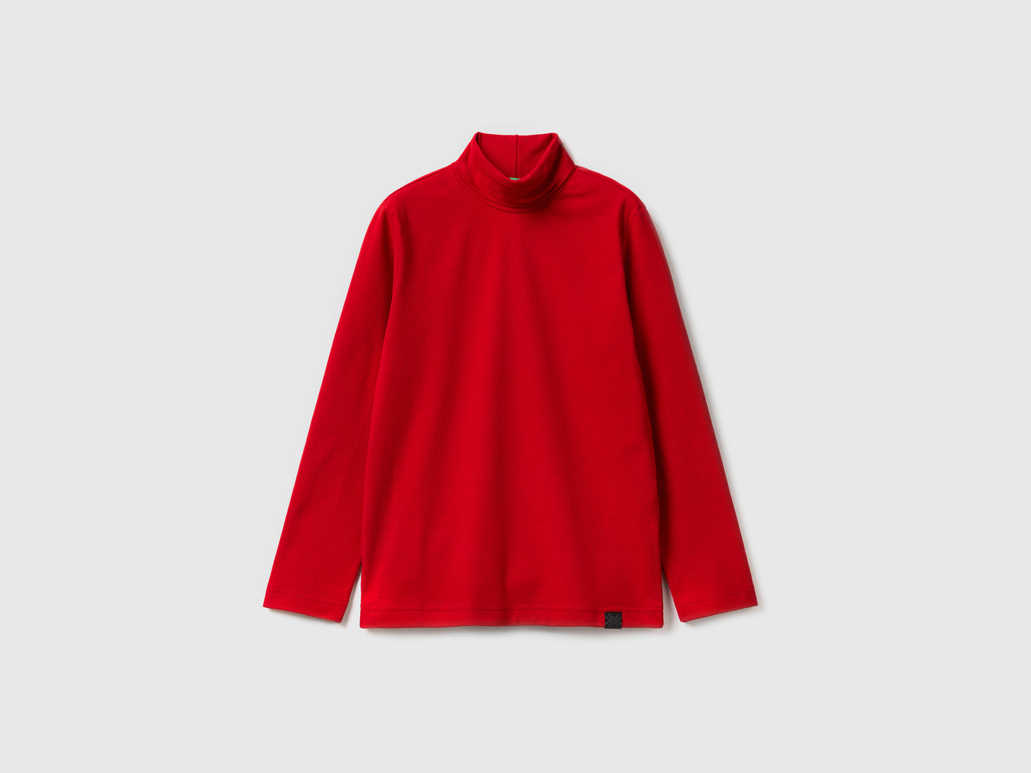 T-shirt dolcevita manica lunga da bambino rosso | Benetton Outlet