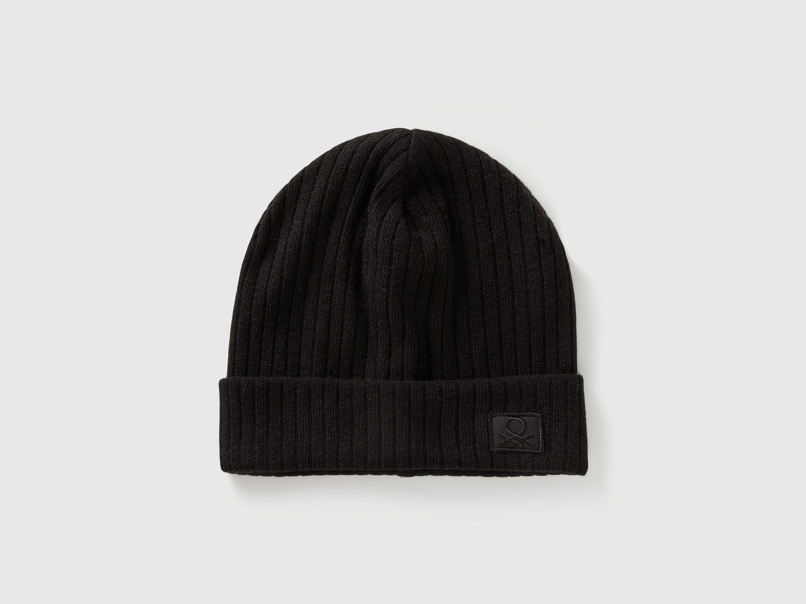 Cappello in misto viscosa stretch da bambino nero | Benetton Outlet