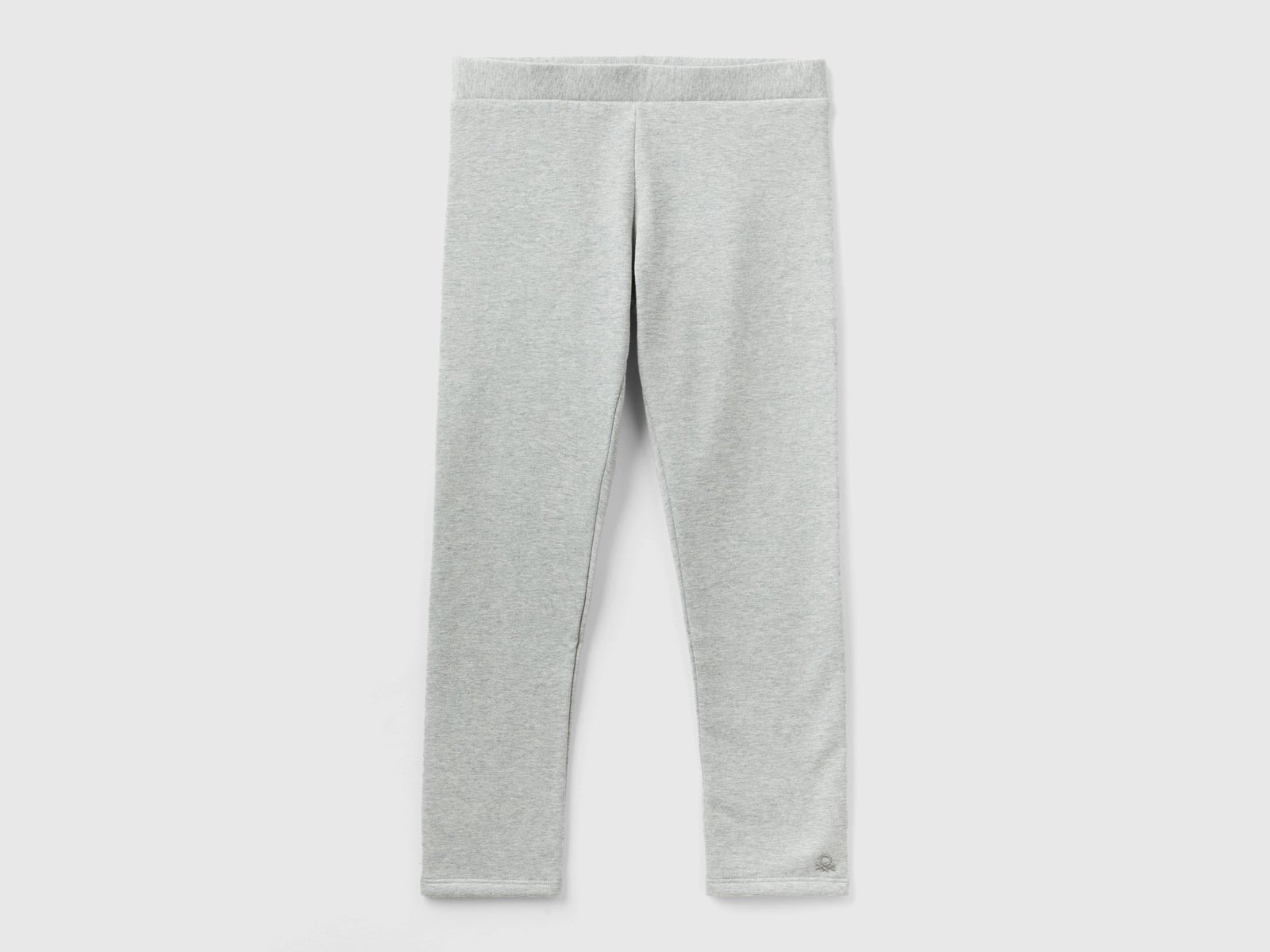 Caldi leggings felpati da bambina grigio chiaro | Benetton Outlet