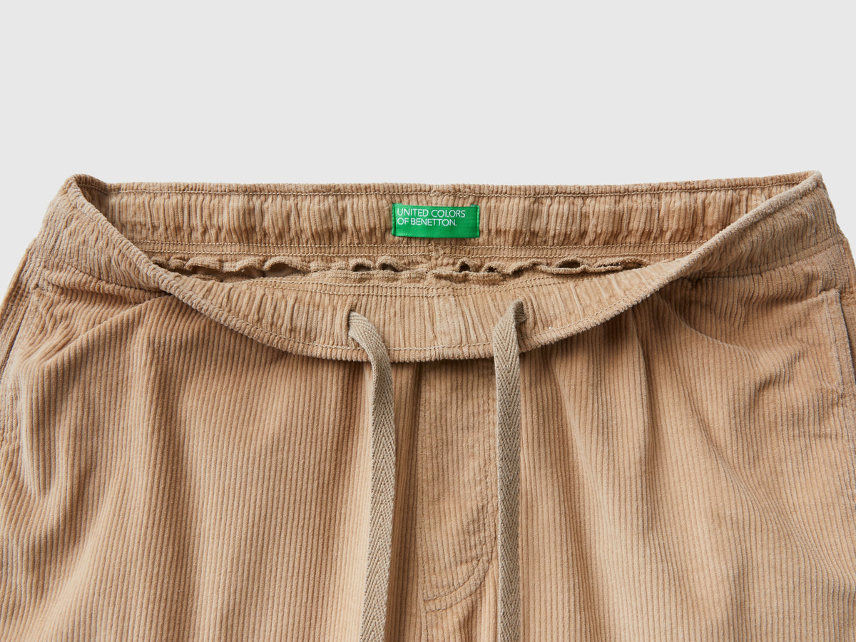 Joggers in velluto con coulisse