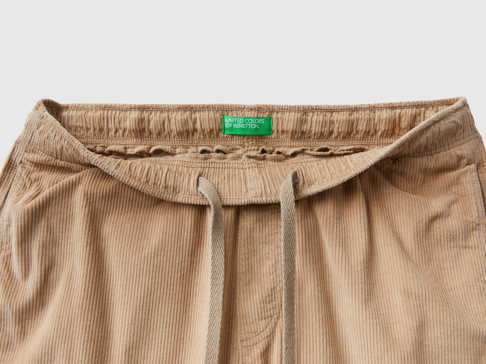 Joggers in velluto con coulisse da uomo cammello 3 | Benetton Outlet
