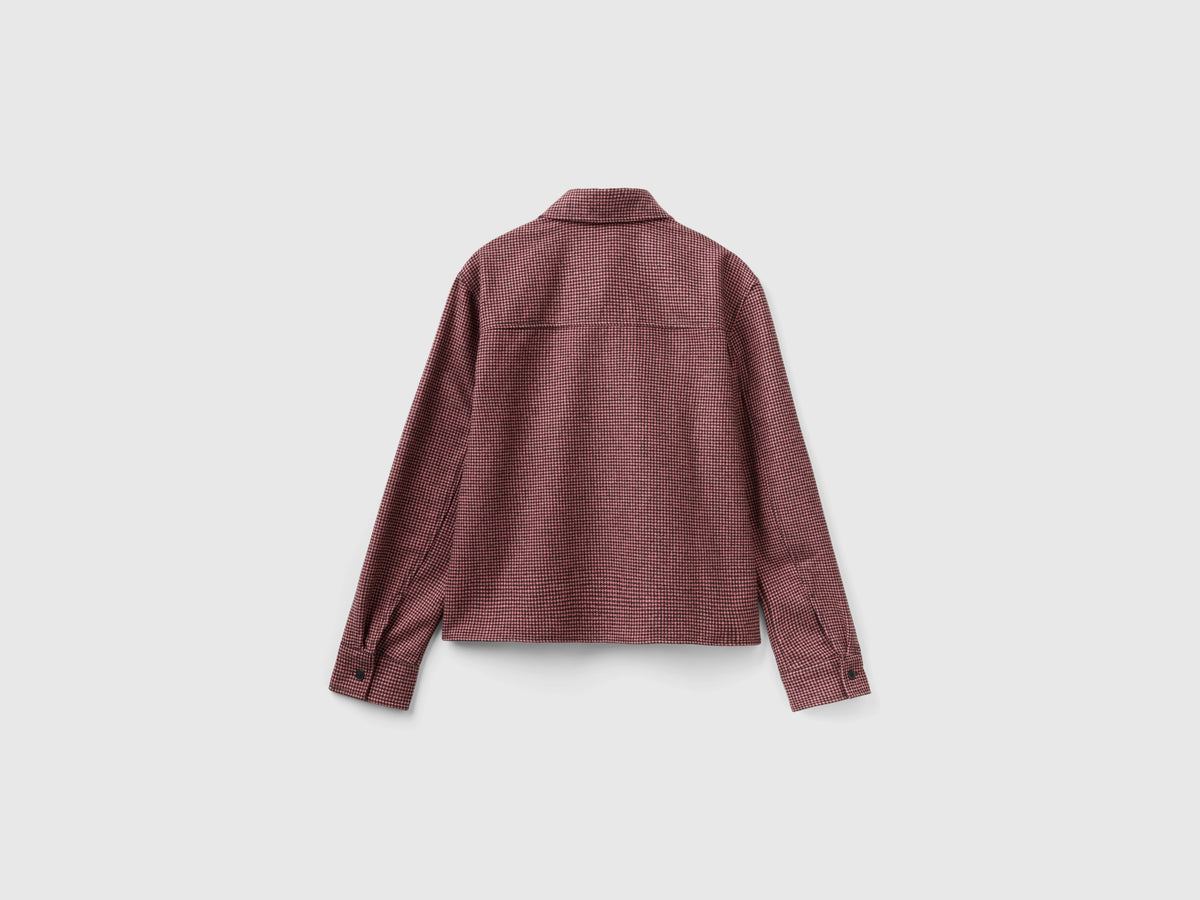 Overshirt corta pied de poule