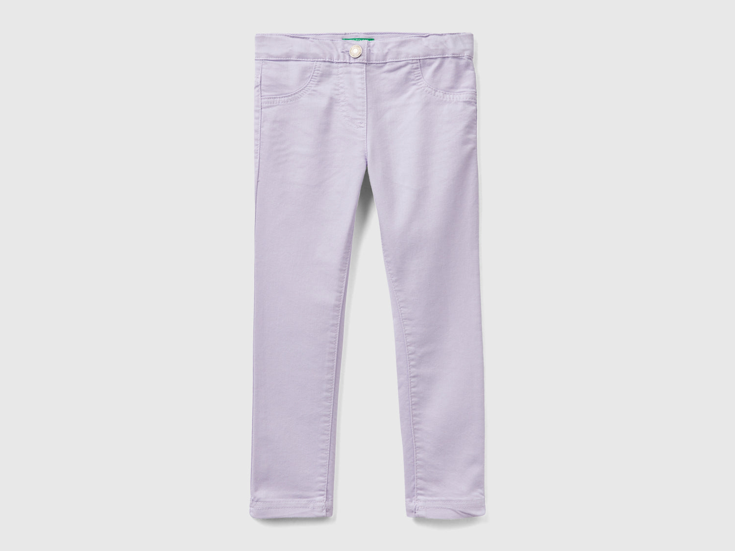 Jeggings in misto cotone stretch da bimba lilla | Benetton Outlet
