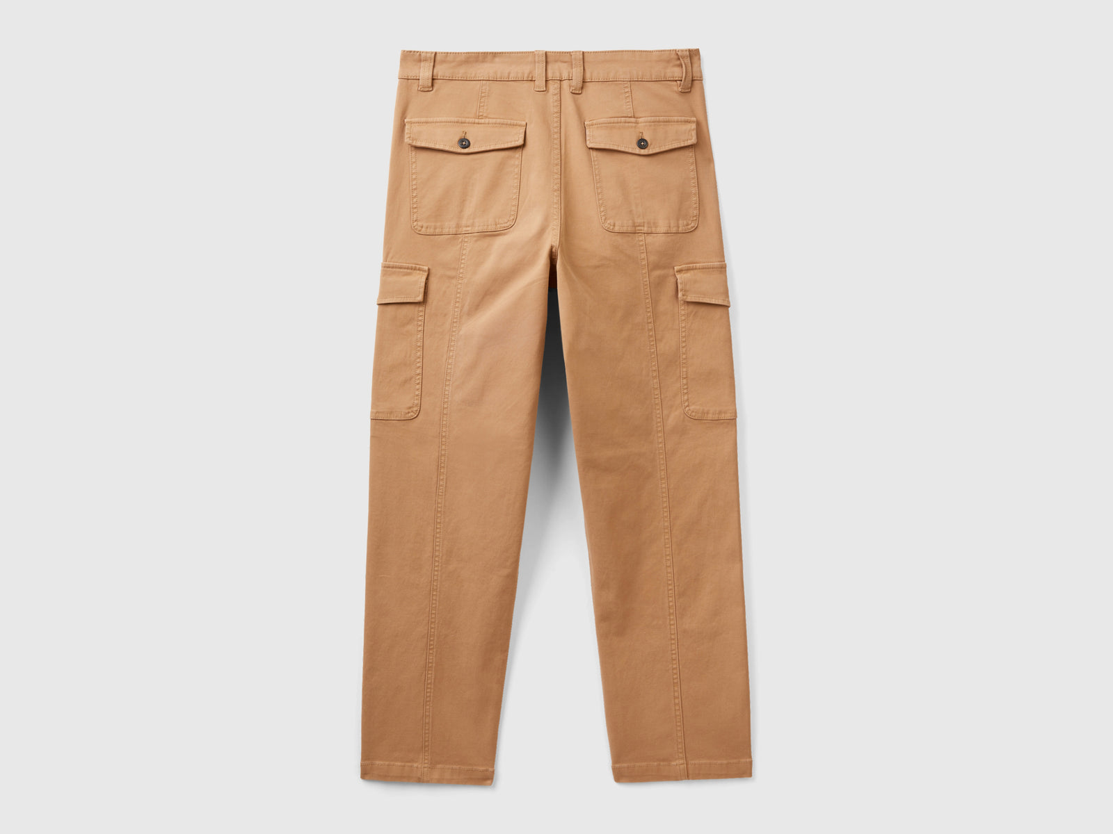 Pantaloni cargo straight fit da uomo cammello 2 | Benetton Outlet