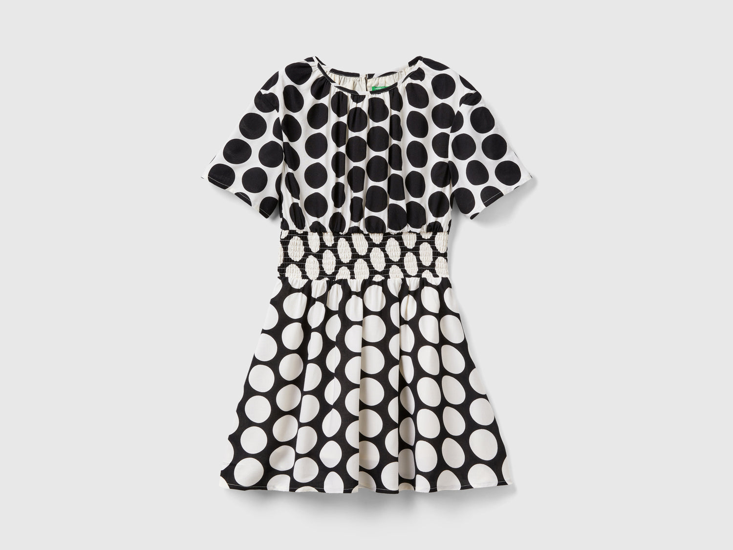 Abito fluido a pois da bambina multi-color | Benetton Outlet